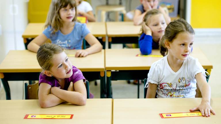 Kinderen krijgen een uur later les vanwege de actie van de leraren (archieffoto: ANP)