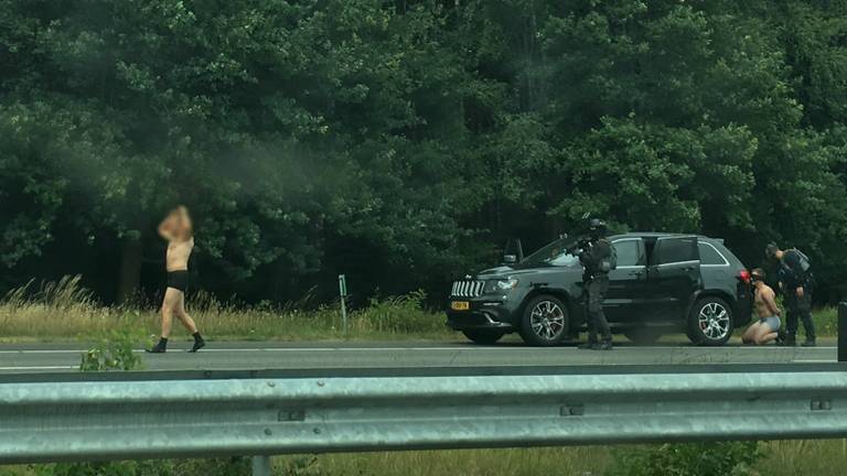 De oefening op de A67.