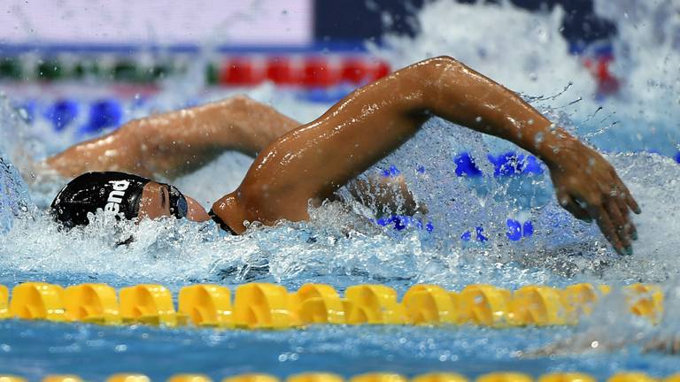 Ranomi Kromowidjojo in de halve finale van de honderd meter (foto: OrangePictures),