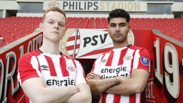 Tony Kok (links) en Romal Abdi, die eerder was aangetrokken (foto: PSV.nl).