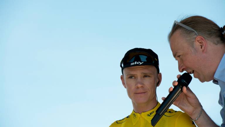 Chris Froome leidt in de Tour de France (Foto: VI Images)