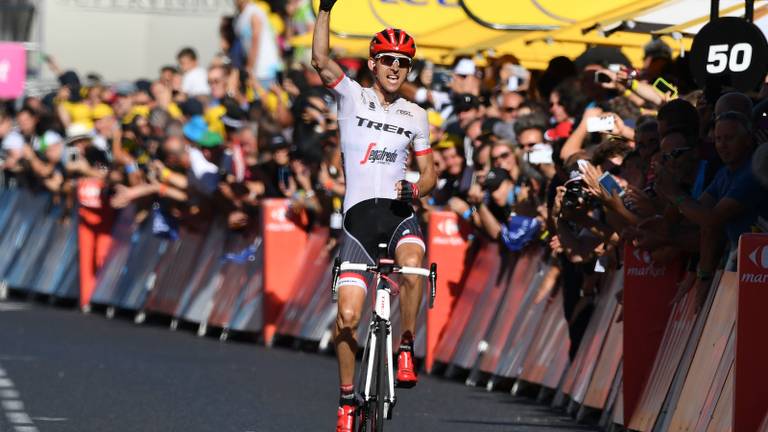 Bauke Mollema won een rit in de Tour. (Foto: VI Images)