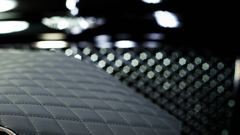 Het stikwerk van een Bentley, ook voor je rolstoel. (Foto: Conceptstitch)