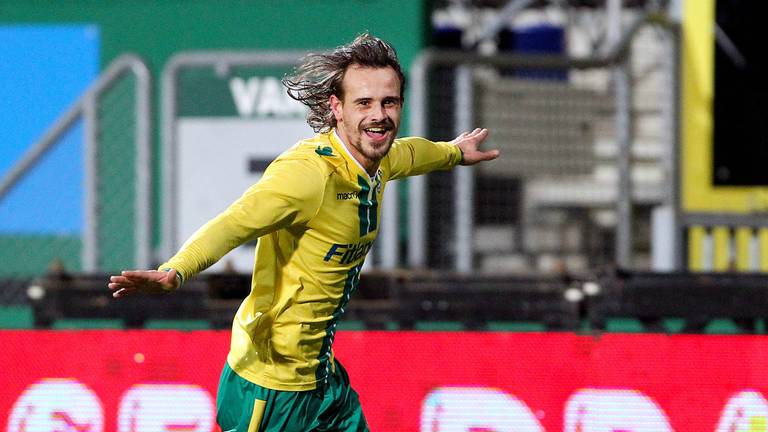 Lars Hutten in actie voor Fortuna Sittard, de laatste Nederlandse club waar hij voor speelde (foto: OrangePictures).