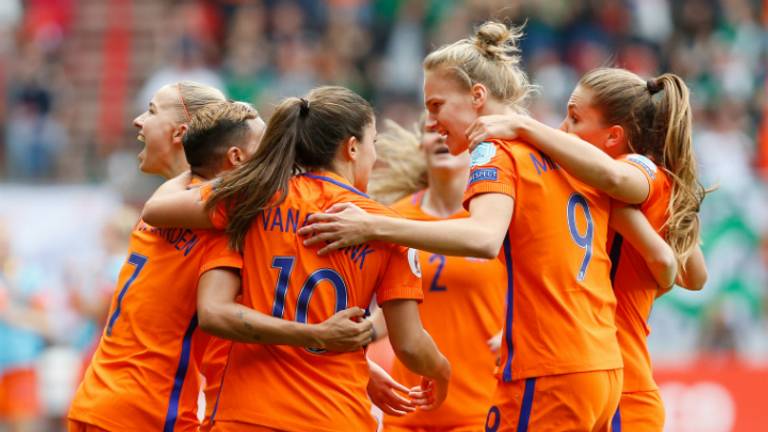 Het damesteam van Oranje speelt in april in Eindhoven. (Foto: ANP)