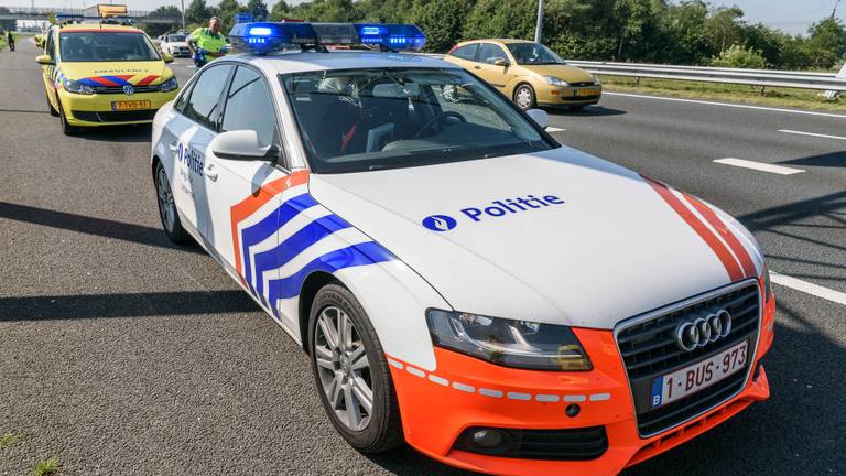 Een Belgische politieauto. Foto: Tom van der Put / SQ Vision Mediaprodukties