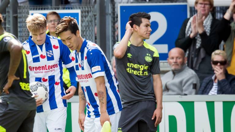 Hirving Lozano kreeg rood tegen Heerenveen (Foto: VI Images)