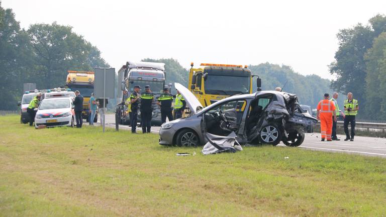 Het ongeluk bij Heumen. (Foto: SK-Media)