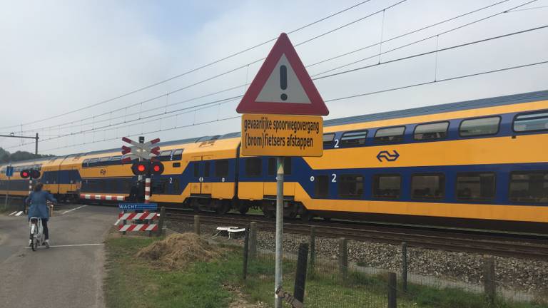 De spoorwegovergang aan de Spieksestraat in Zegge (Foto: Imke van de Laar)
