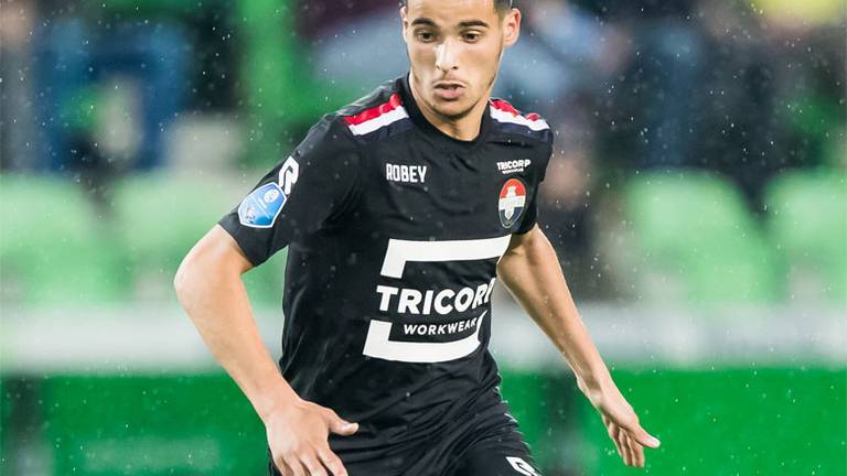 Mo El Hankouri tijdens zijn debuut voor Willem II. (foto: VI Images)