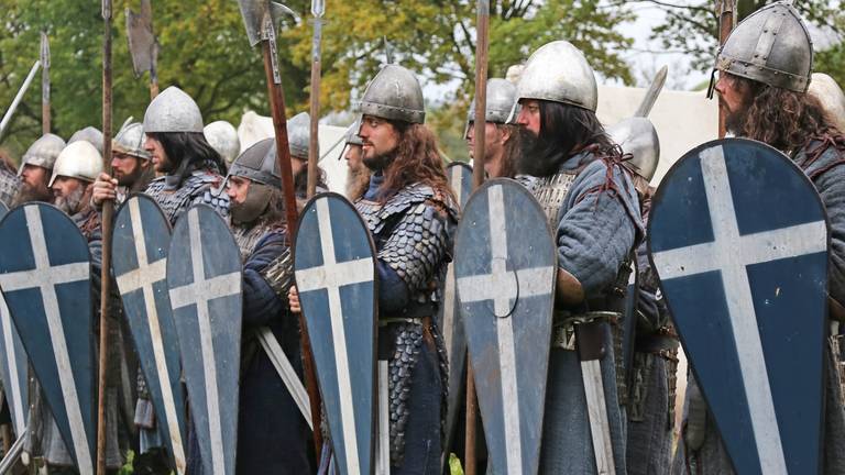 Soldaten in de rij (foto: Karin Kamp)