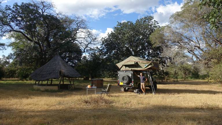 Kamperen in Zambië (Foto: Ingeborg van den Ban)