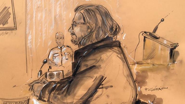 Aydin C. in de rechtbank (Archiefbeeld)