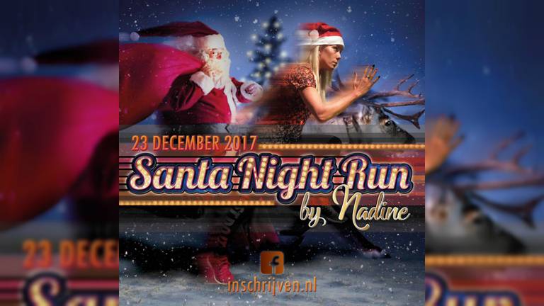 Deelnemers van de Santa Night Run liepen voor het goede doel. (Foto: Nadine Broersen / Facebook)