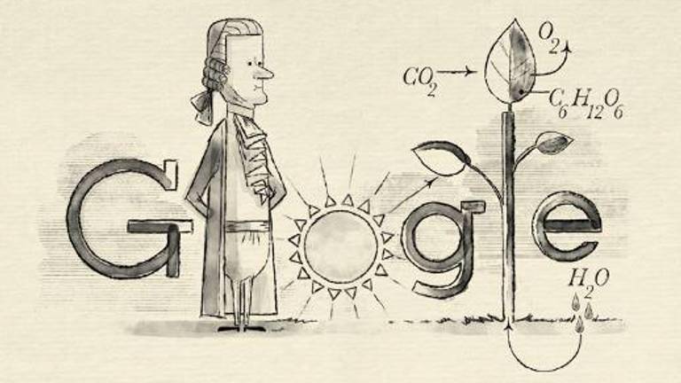 De Doodle over Jan Ingenhousz (Beeld: Google)