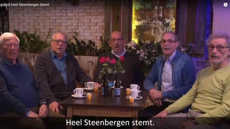Fragment uit de videoclip van Heel Steenbergen stemt. (Foto: gemeente Steenbergen)