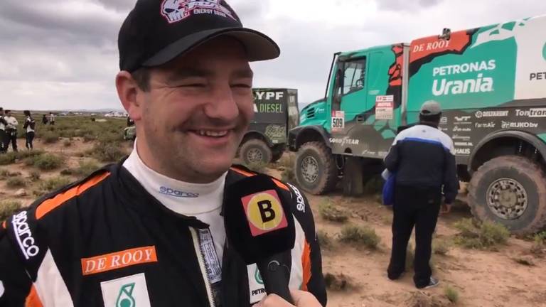 Ton van Genugten uit Eersel wint de zevende etappe in de Dakar Rally. (Foto: Twan Spierts)