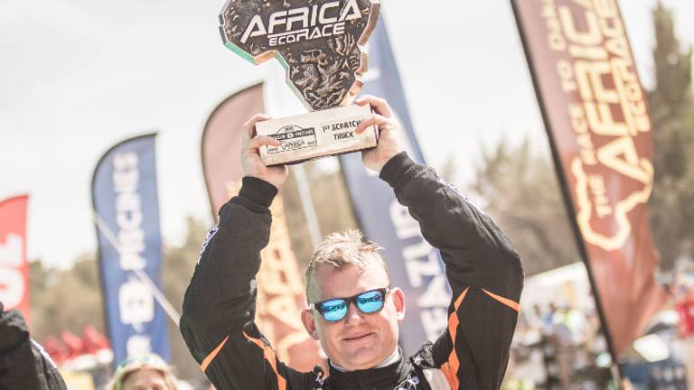 Gerard de Rooy bij de finish.