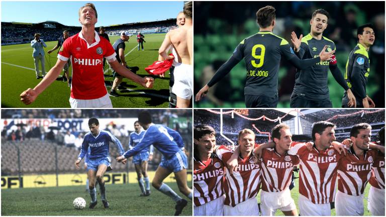 PSV geeft shirts uit het verleden als voorbeelden in de enquête (foto's: VI Images),