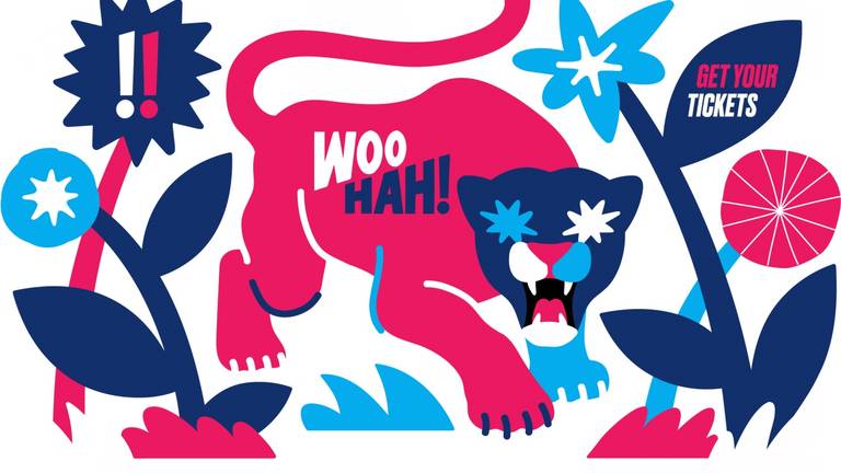 Het logo van WOO HAH! 2018