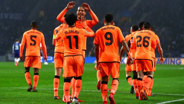 Virgil van Dijk viert het Champions League-succes van Liverpool. (foto: VI Images)