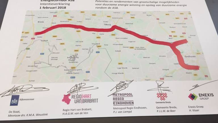 Een herkenbaar lint waar van Breda tot Eindhoven waar energie opgewekt wordt  en opgeslagen. (Foto: Metropoolregio Eindhoven)