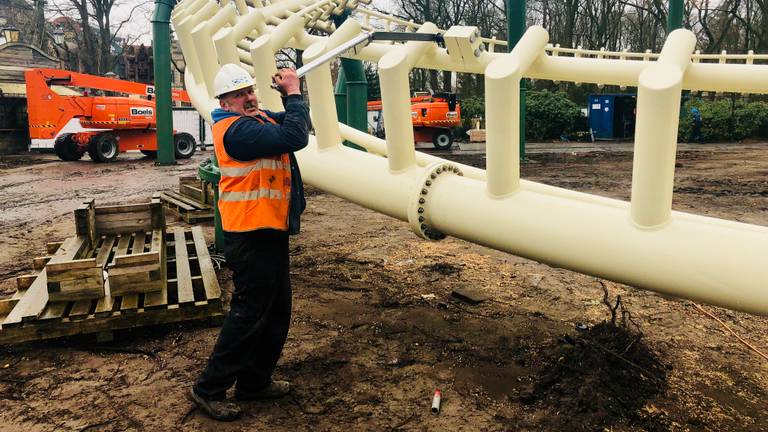 Oude en nieuwe baan Python bijna verbonden (foto: Raoul Cartens).