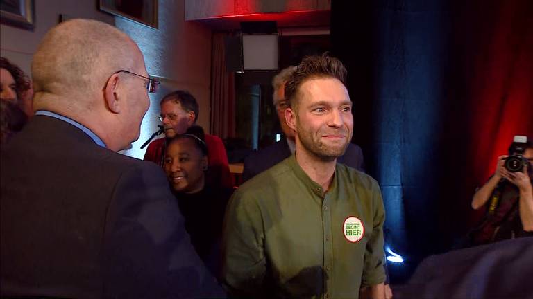 Rik Thijs van GroenLinks in Eindhoven. (Foto: Omroep Brabant).