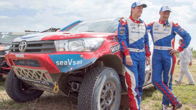 Van Loon en Rosegaar tijdens Dakar 2017 (foto: VI Images).