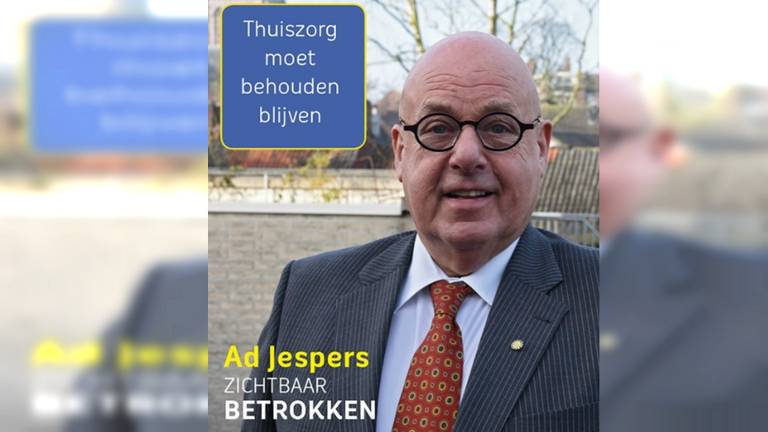 Ad Jespers misbruikte een adressenbestand van zijn werkgever om zijn flyers te versturen. (Foto: Gemeentebelangen Oosterhout)