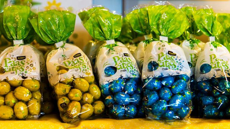 Paaseieren in een vestiging van een Jumbo supermarkt. (Foto: ANP)