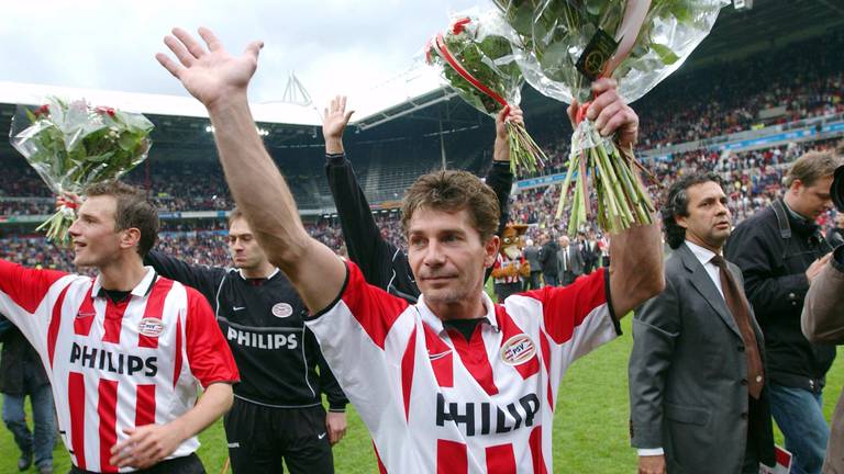 Jan Heintze nam in 2003 afscheid bij PSV, met zijn negende landstitel (foto: VI Images).