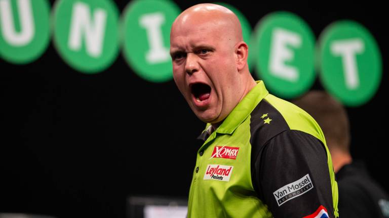 Van Gerwen speelt donderdagavond in speelronde 15 tegen Gary Anderson (foto: VI Images).