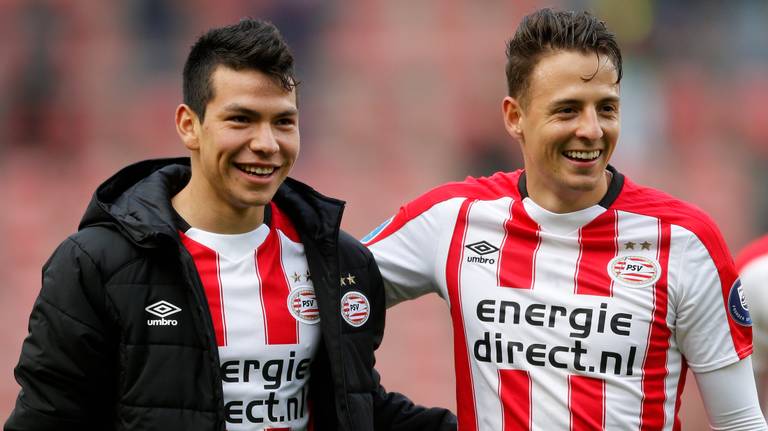 Hirving Lozano (Mexico) en Santiago Arias (Colombia) reizen deze zomer af naar Rusland voor het WK (foto: VI Images).