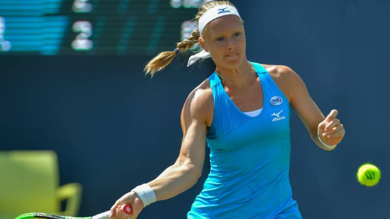 Kiki Bertens in actie in Rosmalen. (Foto: VI Images)