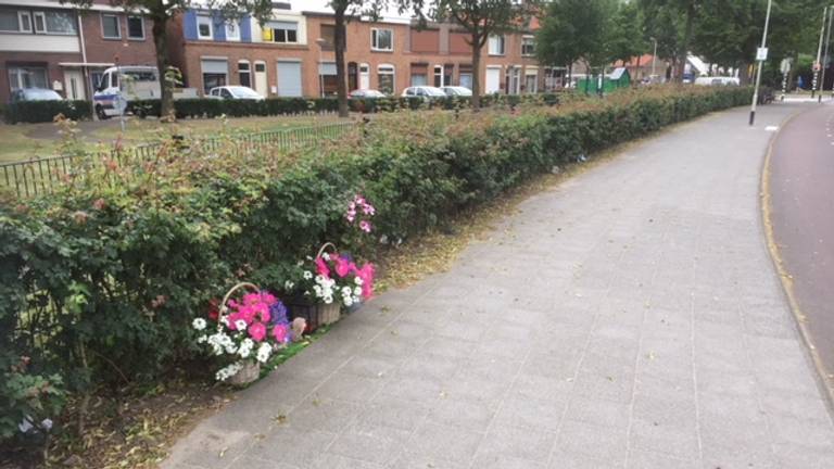 De plek waarop Van der Linde stierf, dinsdagmiddag