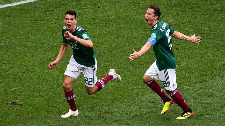 Hirving Lozano in actie voor Mexico op het WK. (Foto: VI Images)