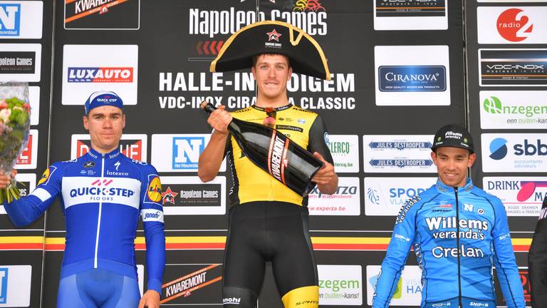 Danny van Poppel als winnaar van Halle-Ingooigem (foto: VI Images).