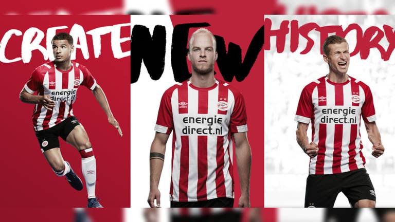 Het nieuwe shirt van PSV (foto: PSV/Umbro).