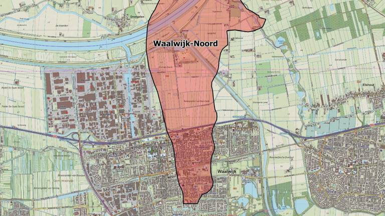 In dit deel van Waalwijk wordt gas gewonnen.