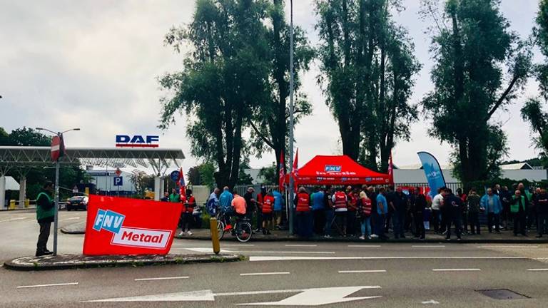 De staking bij DAF eerder deze maand. (foto: Raoul Cartens)