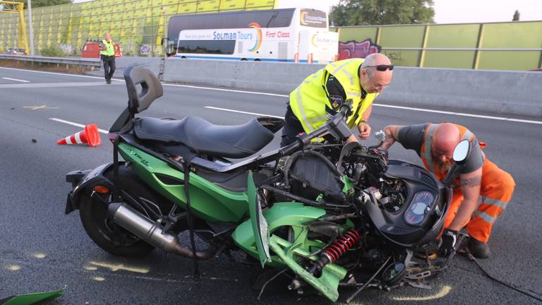 Het is onduidelijk waarom de quad over de kop sloeg. (Foto: Bart Meesters)