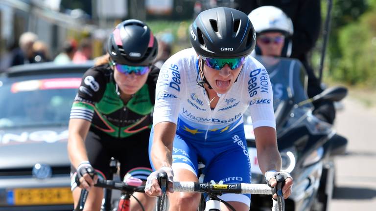 Marianne Vos boekte vrijdag in de Giro Rosa haar eerste zege van het seizoen (foto: VI Images).