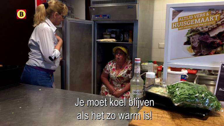 Betty in de koelstand (foto: Omroep Brabant).
