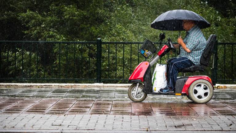 Regen in Geldrop. (Foto: Rob Engelaar)