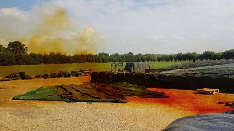 Een voorbeeld van de gevaarlijke dampen. (Foto: Veiligheidsregio Utrecht)