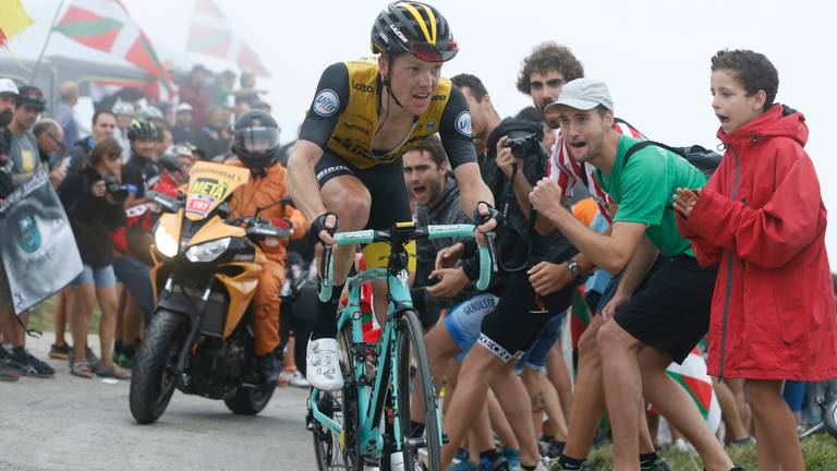 Steven Kruijswijk, bij de beste drie renners van de Vuelta. (Foto: VI Images)