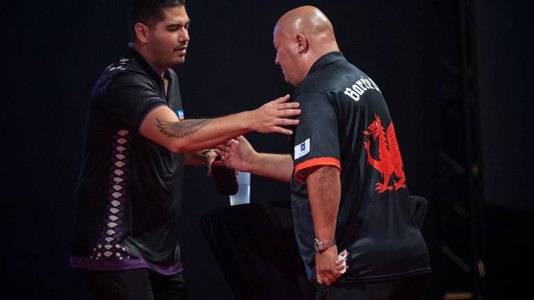 Jelle Klaasen werd in de eerste ronde uitgeschakeld door Barrie Bates (foto: Kelly Deckers / PDC Europe)