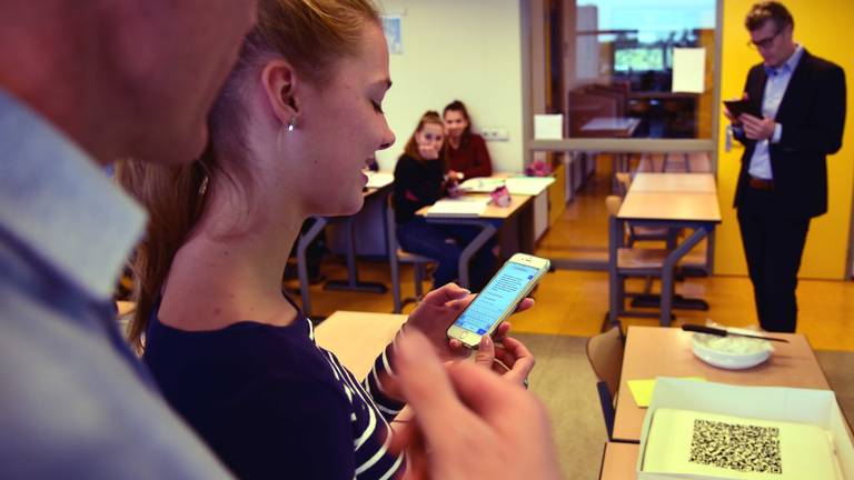 Taart van de staatssecretaris. (Foto: Beatrix College)