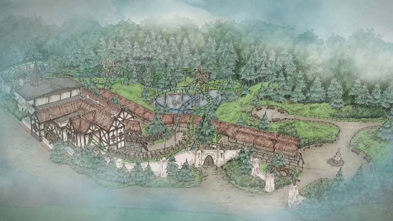 Een schets van de nieuwe attractie (Bron: Efteling).